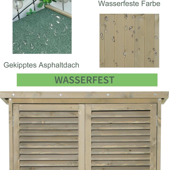 Produktbild Outsunny Geräteschuppen mit 4 Fächer