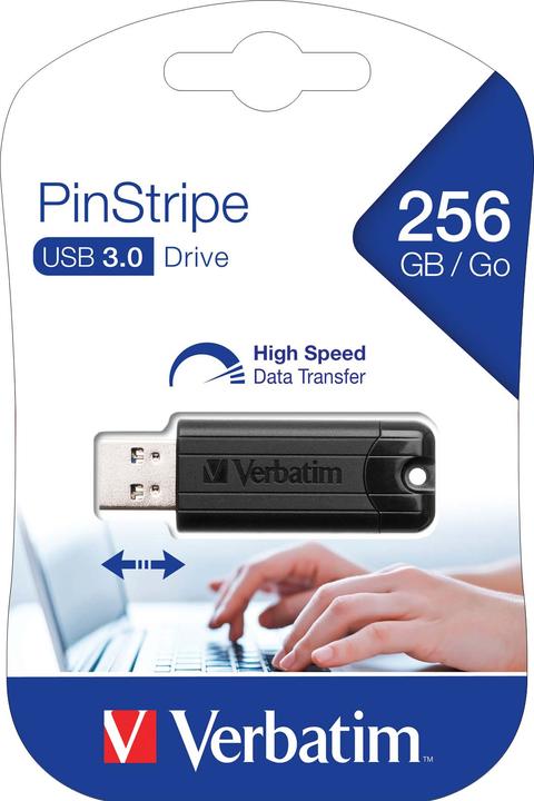Actual product image Verbatim PinStripe (256 GB, USB 3.0, USB-A)