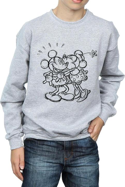 Produktbild Disney Mickey And Minnie Mouse Kiss Sketch Sweatshirt Jungen (140, 146)
