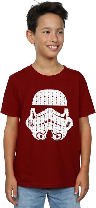Actual product image Star Wars Boys Christmas Stormtrooper Helmet T-Shirt (140, 146)