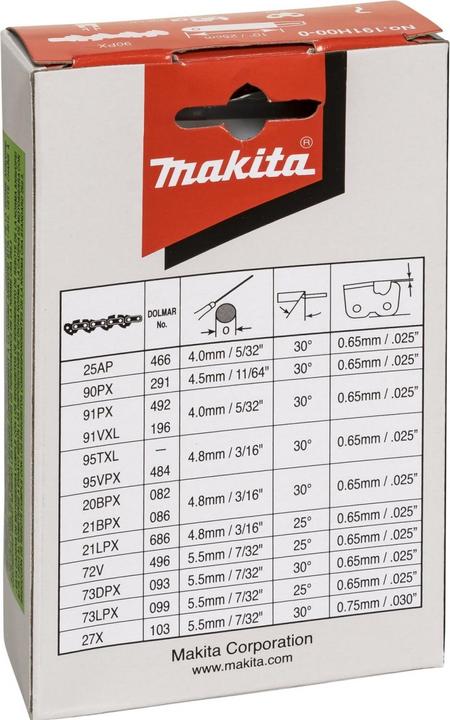 Produktbild Makita Sägekette 25cm 1,1mm 3/8 (Kettensäge, Sägekette)