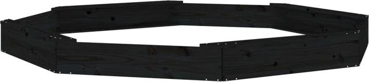 Actual product image VidaXL Sandkasten mit Sitzen Schwarz Achteck Massivholz