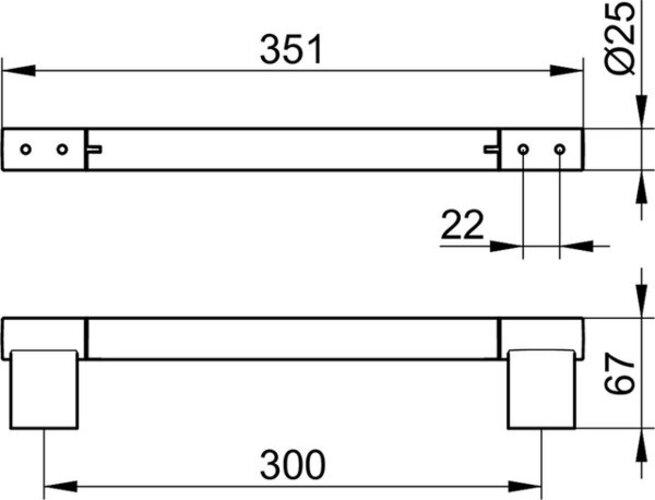 Immagine prodotto Keuco Maniglione Plan 351 mm cromato 14907010000