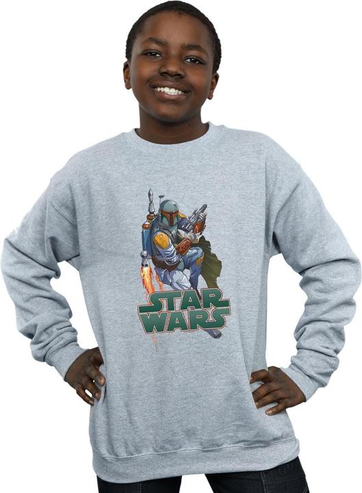 Produktbild Star Wars Boba Fett Fired Up Sweatshirt Jungen (152, 158)