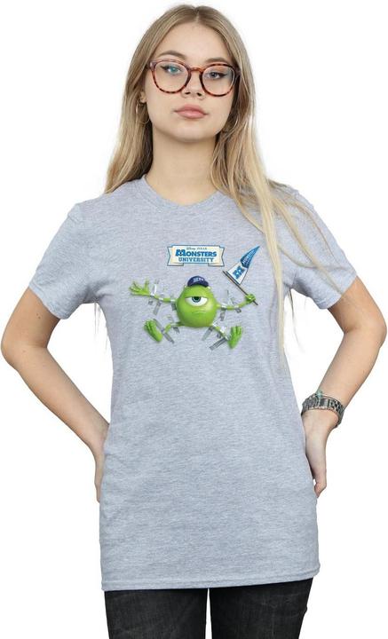 Actual product image Disney Womens/Ladies Monsters University Taped Mike Cotton Boyfriend T-Shirt (L)