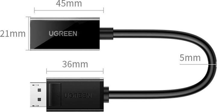 Actual product image Ugreen HDMI (Typ A) — DisplayPort (0.25 m, HDMI)