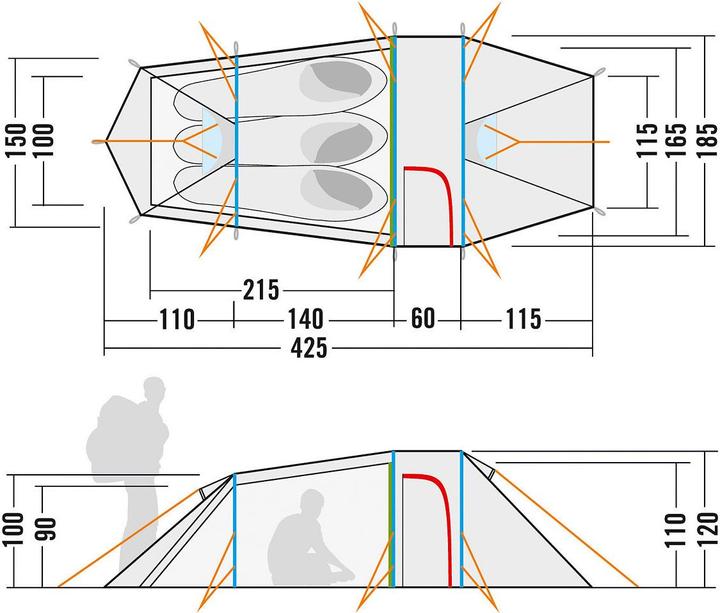 Image du produit Tatonka Groenland 3 Tent (Tente tunnel, 0.00 kg, 3 personnes)
