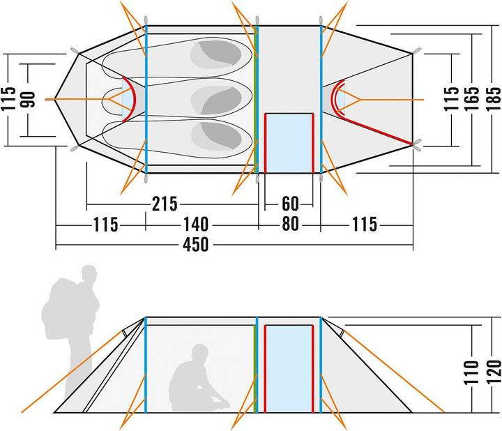 Immagine prodotto Tatonka Tenda Polar 3 (Tenda a tunnel, 3.30 kg, 3 persone)