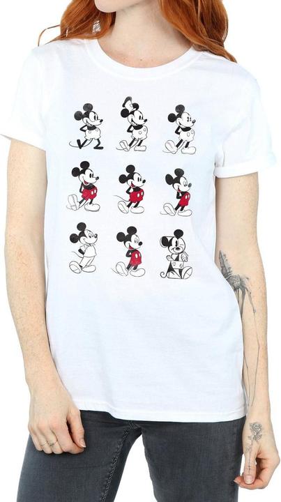 Actual product image Disney Womens/Ladies Mickey Mouse Evolution Cotton Boyfriend T-Shirt (M)