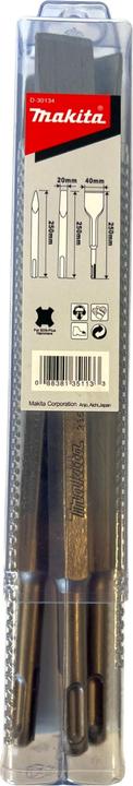 Immagine prodotto Makita D-30134 Set di scalpelli 3 pezzi. SDS plus 250 mm di lunghezza punta di toro / scalpello a freddo /