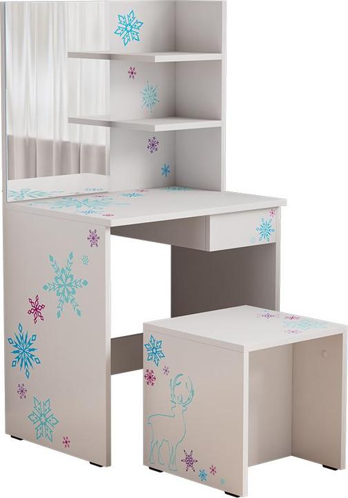 Oskar-Store Schneeflocke mit Hocker (55 x 40 x 103 cm)