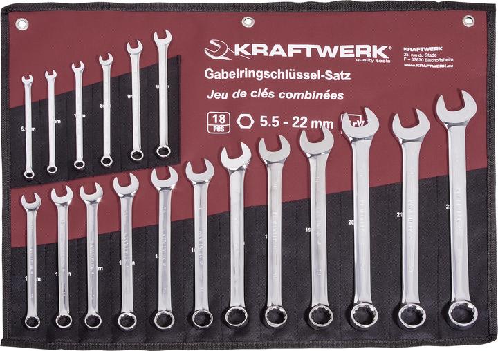 Kraftwerk Gabelringschlüssel-Satz (5.5 mm, 22 mm)