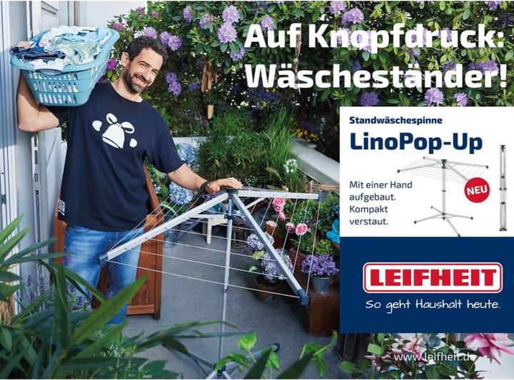 Produktbild Leifheit Standwäschespinne LinoPop-Up 140 (14 m)