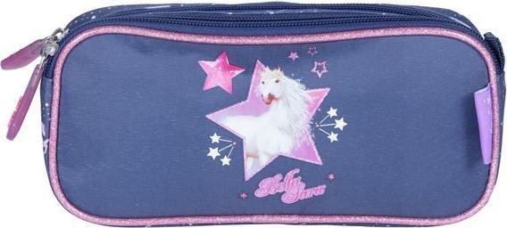 Actual product image children's rectangular pencil case with two compartments bella sara cosmic