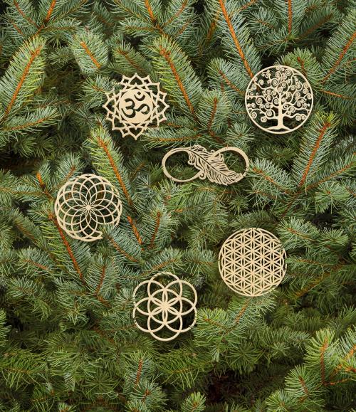 Produktbild PranaHaus Baumschmuck „Energie-Symbole“ 6er Set