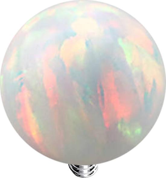 Produktbild Star Piercing Dermal Anchor Kugel Opal weiss (ohne Messing, Chirurgenstahl 316L)