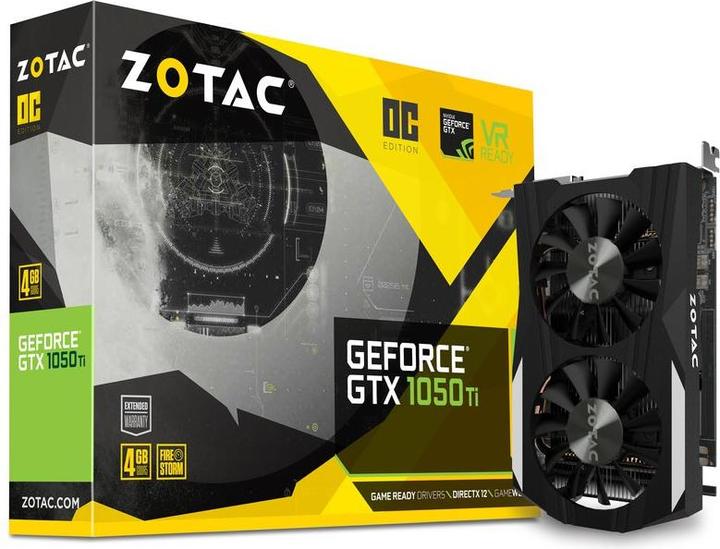 Actual product image Zotac GeForce GTX 1050 Ti OC Edition (4 GB)