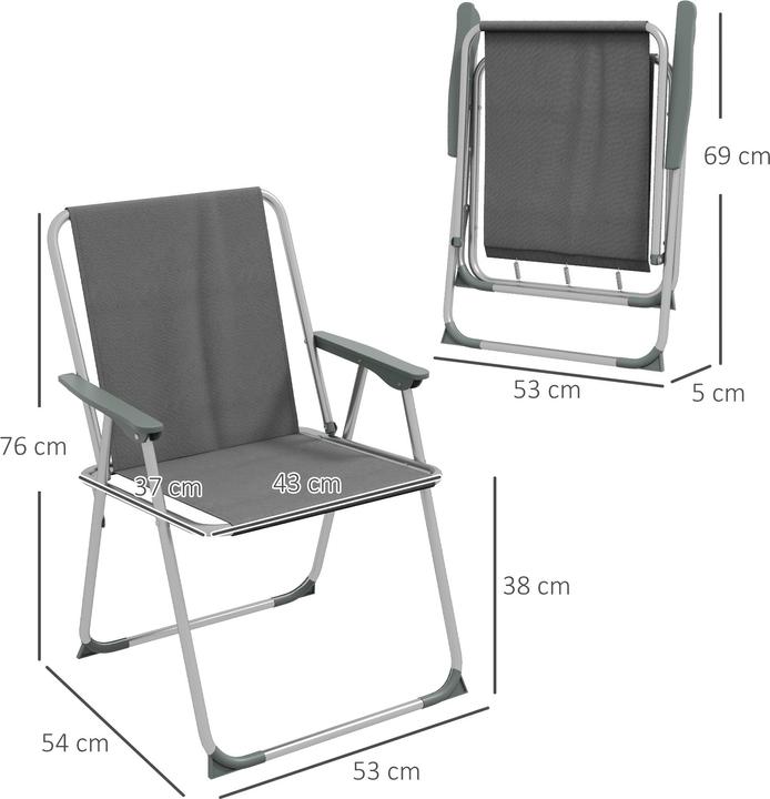 Produktbild Outsunny Campingklappstuhl im 4er Set