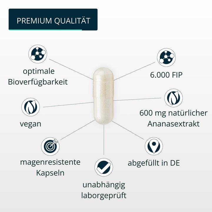 Produktbild Brandl-Nutrition Bromelain Vegan (60 Stück, Kapseln, 43.08 g)
