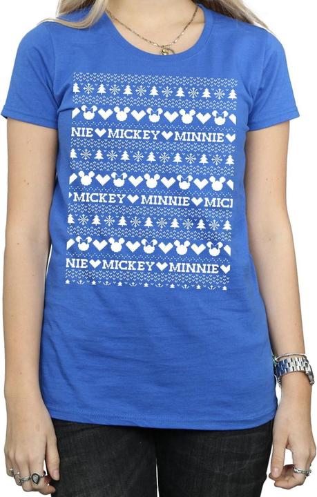 Produktbild Disney Mickey And Minnie Christmas Fair Isle TShirt (L)
