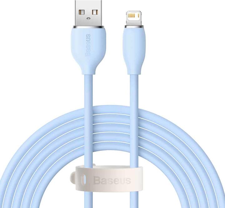 Image du produit Baseus Jelly Liquid Silica Gel Fast Charging Data Cable USB to iP 2.4A 2m Blue (2 m)