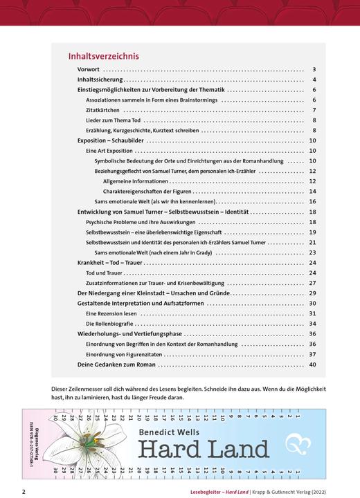 Image du produit Hard Land - Guide de lecture (Allemand, Gesine Heddrich, Régine Becker, Christian Sobeck, 2022)