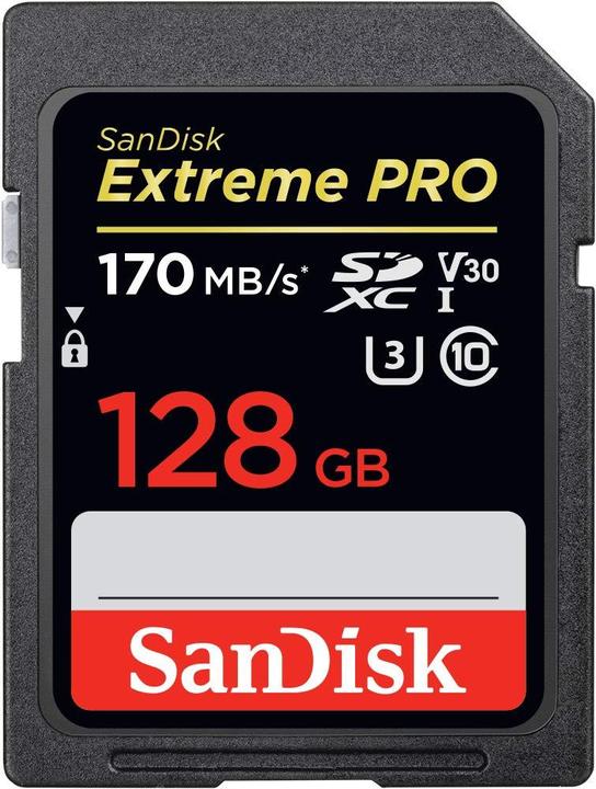 SanDisk Extreme Pro (128 GB, SDXC, U3, UHS-I)