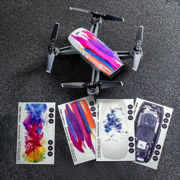 Actual product image DJI 4 Pack Skin (Drone skins, DJI Spark)