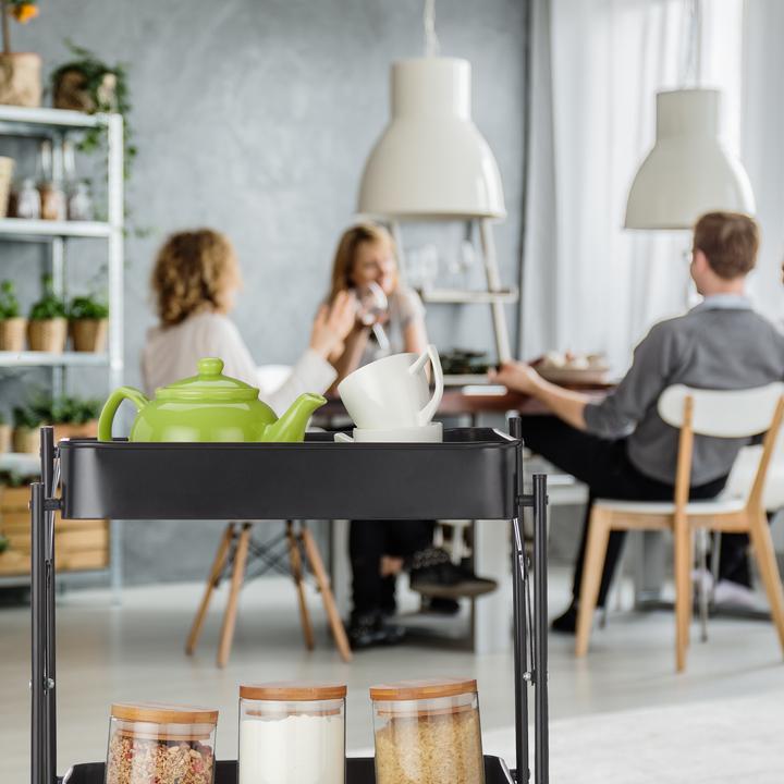 Actual product image Relaxdays trolley on wheels