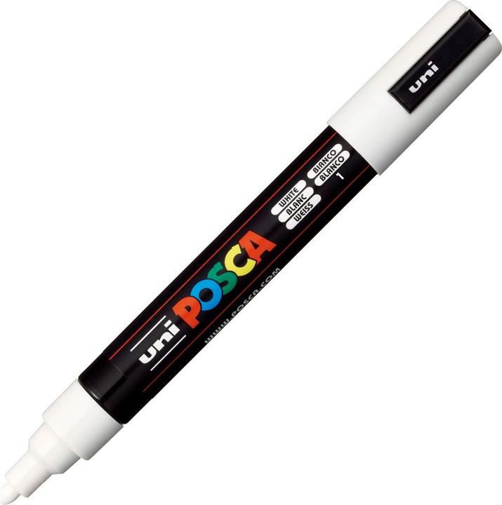 Produktbild Posca Marker PC-5M Rundspitze (Weiss, 2.50 mm, 1 x)