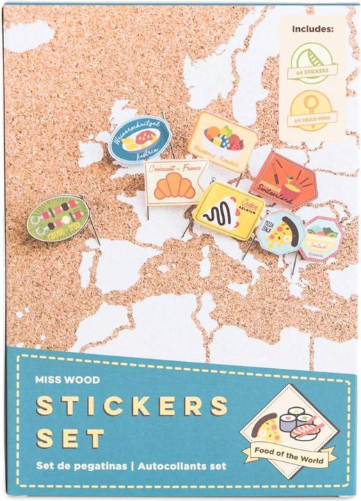 Actual product image Miss wood Sticker Set - Food of the World
