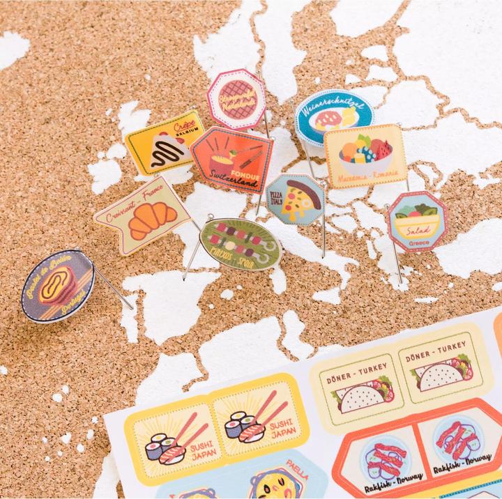 Actual product image Miss wood Sticker Set - Food of the World