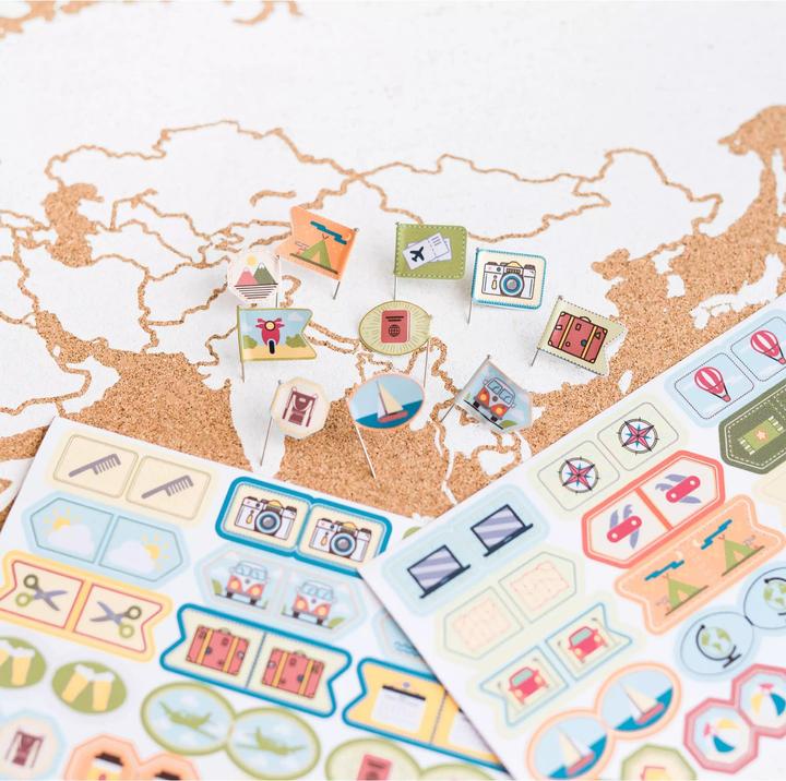 Immagine prodotto Miss wood Set di adesivi - Viaggiare per il mondo