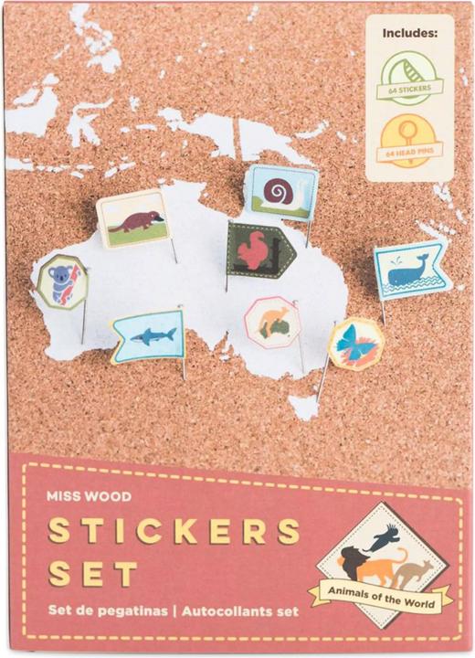 Produktbild Miss wood Sticker Set - Animals of the World
