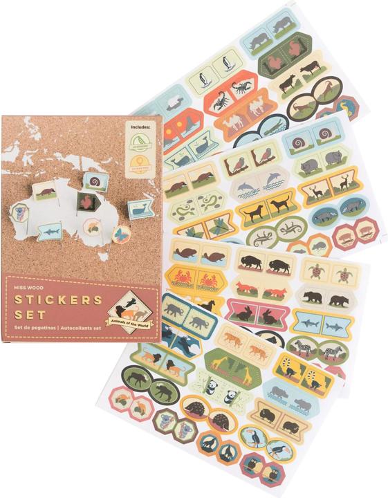 Produktbild Miss wood Sticker Set - Animals of the World