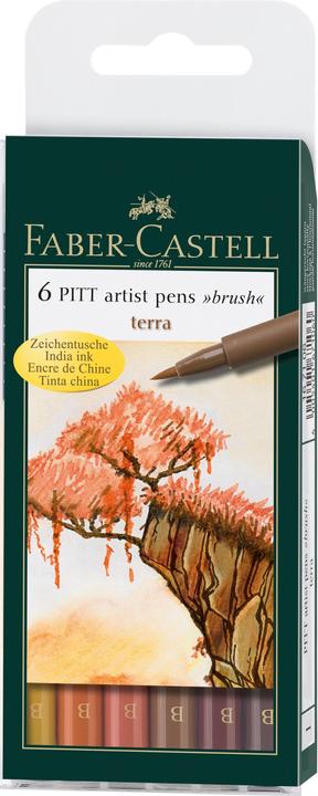 Immagine prodotto Faber-Castell PITT Artist Pen Case Terra (Marrone, 6 x)
