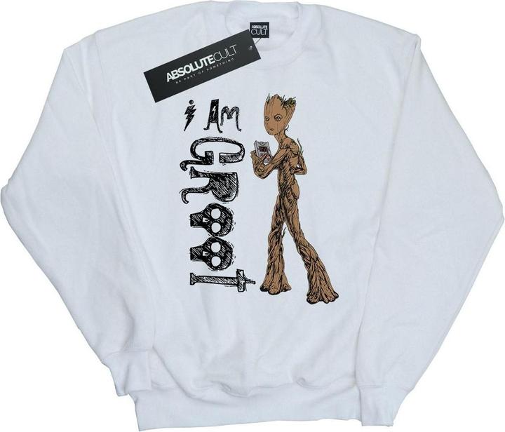 Actual product image Mens Avengers Infinity War I Am Teenage Groot Sweatshirt (L)