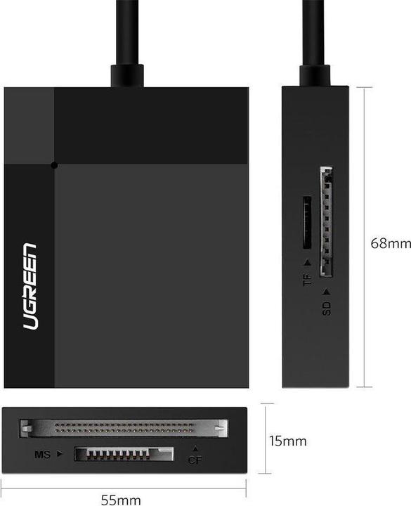 Actual product image Ugreen CR125 30231 4in1 (USB 3.0)