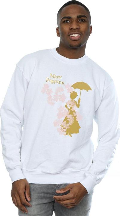 Actual product image Disney Mens Mary Poppins Floral Silhouette Sweatshirt (XXL)