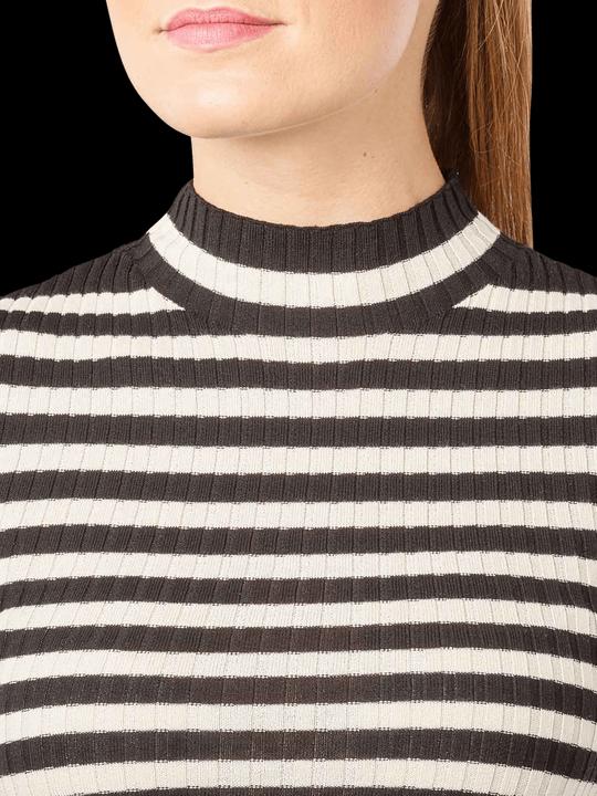 Produktbild Armedangels Alaania Pullover Stand-Up Collar Black/Oatmilk (XS)