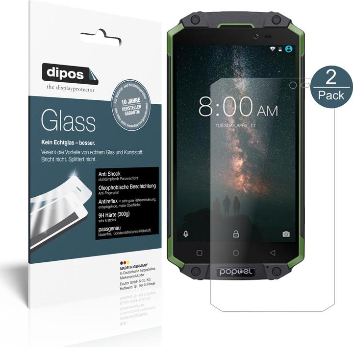 Image du produit Dipos Film de Protection d’écran Anti-Shock (2 pièce(s), Poptel P9000 Max)