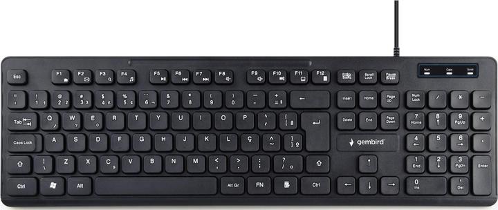 Image du produit Gembird Clavier multimédia disposition US noir (DE, Filaire)
