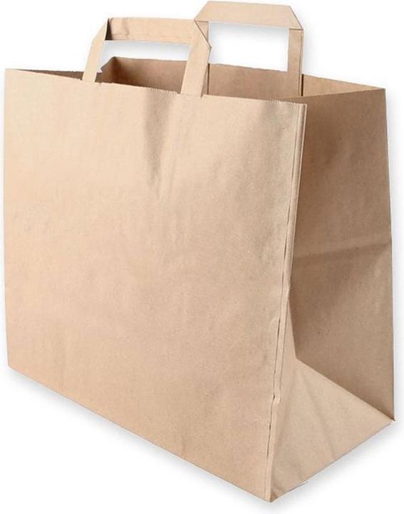 Produktbild Naturestar Papiertragetaschen Bio 320x170x250mm braun Kraftpapier VE=250 Stück (250 Stück)