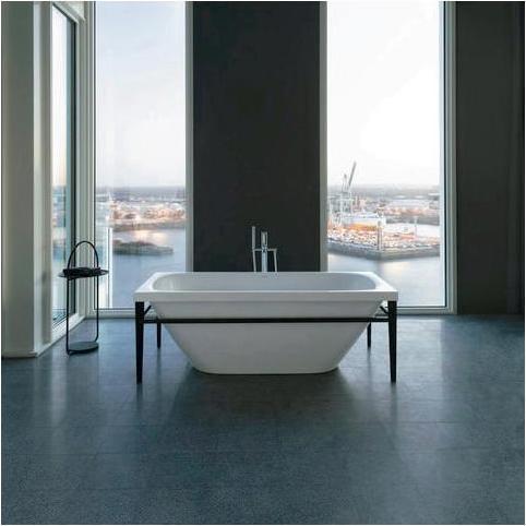 Actual product image Duravit Freestanding tub XVIU 180x80 metal frame black matt white (241 l, 180 cm, 80 cm)