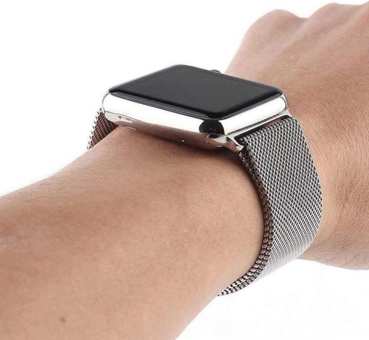 Produktbild Hurtel Magnetic Strap Strap for Watch 7/8/9 41mm Magnetic Wristband Bracelet Bracelet Red (Edelstahl)