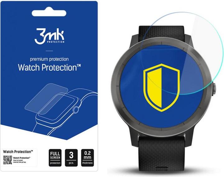 3MK Displayschutz FlexibleGlass für Garmin Vivoactive 3 Smartwatch