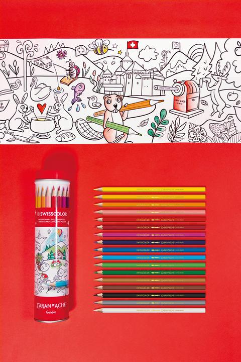 Produktbild Caran d'Ache Swisscolor Metalldose Farbstifte (Mehrfarbig, 18 x)