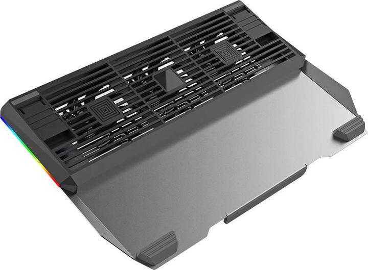 Produktbild Tellur Cooler laptop Shade 17, 3 fans, RGB LED, USB, USB-C, Aluminum grey
