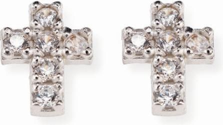 Amen Rosary Cross Ohrstecker (Silber 925)