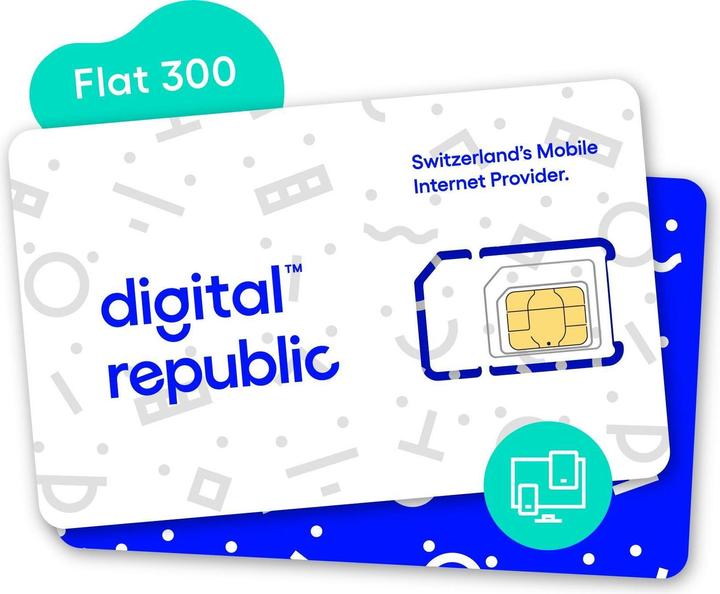 Actual product image Digital Republic SIM card Unlimited Internet for 365 days - High Speed (365 days unlimited 300 Mbit/s)